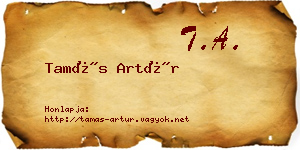 Tamás Artúr névjegykártya